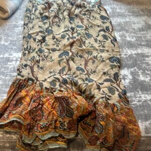 Floral and Paisley Print Skirt